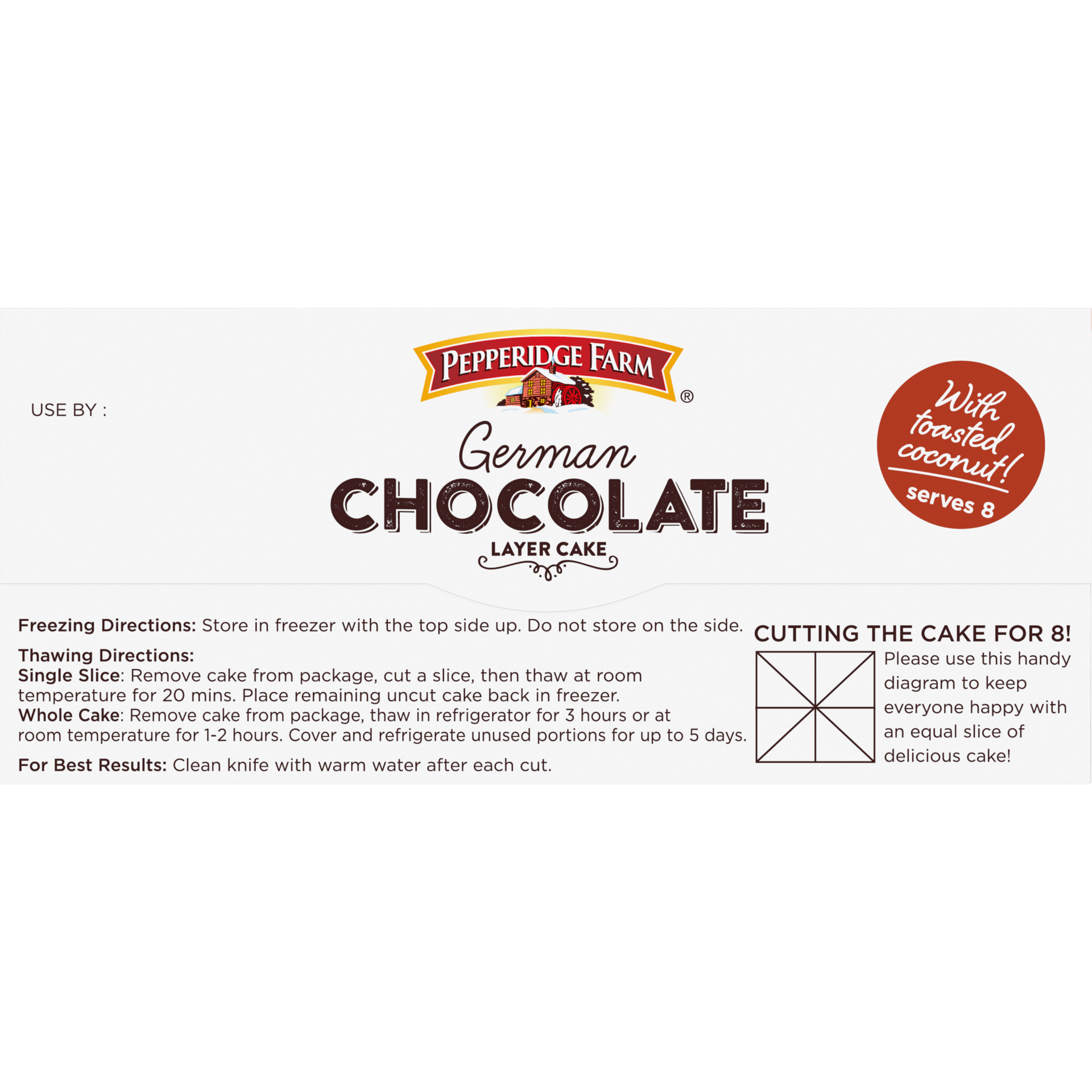 slide 7 of 10, Pepperidge Farm Frozen German Chocolate Layer Cake, 19.6 oz