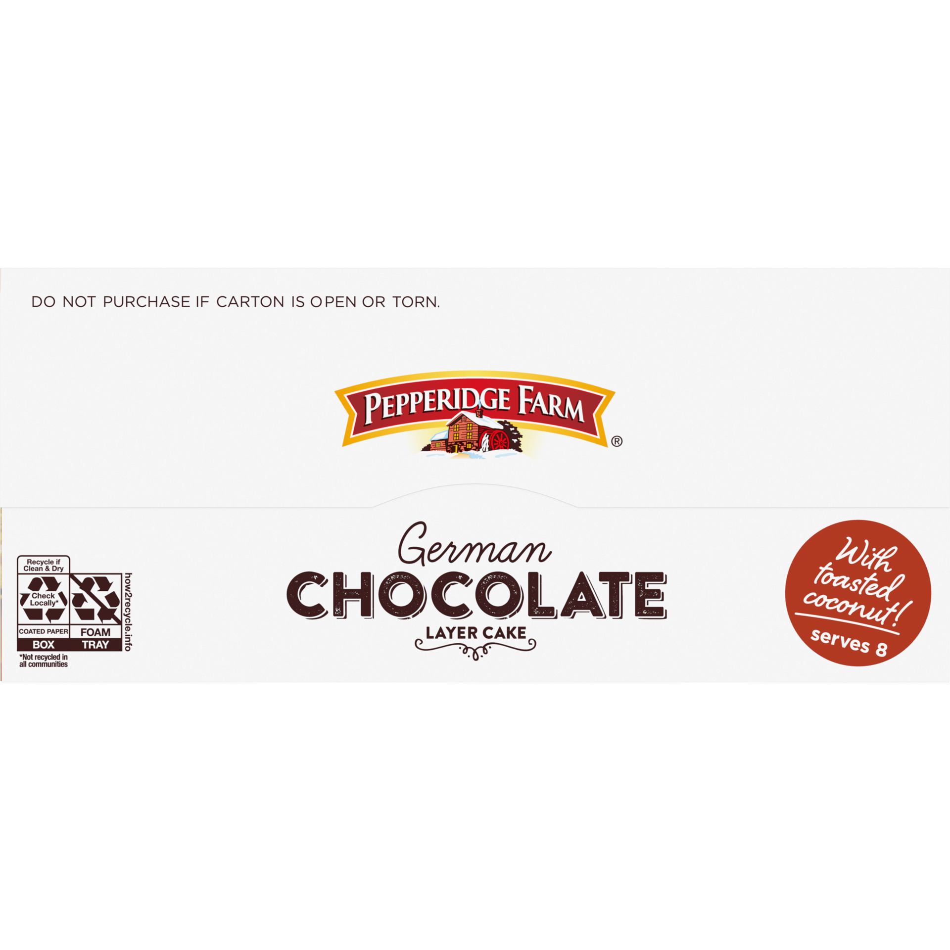 slide 10 of 10, Pepperidge Farm Frozen German Chocolate Layer Cake, 19.6 oz