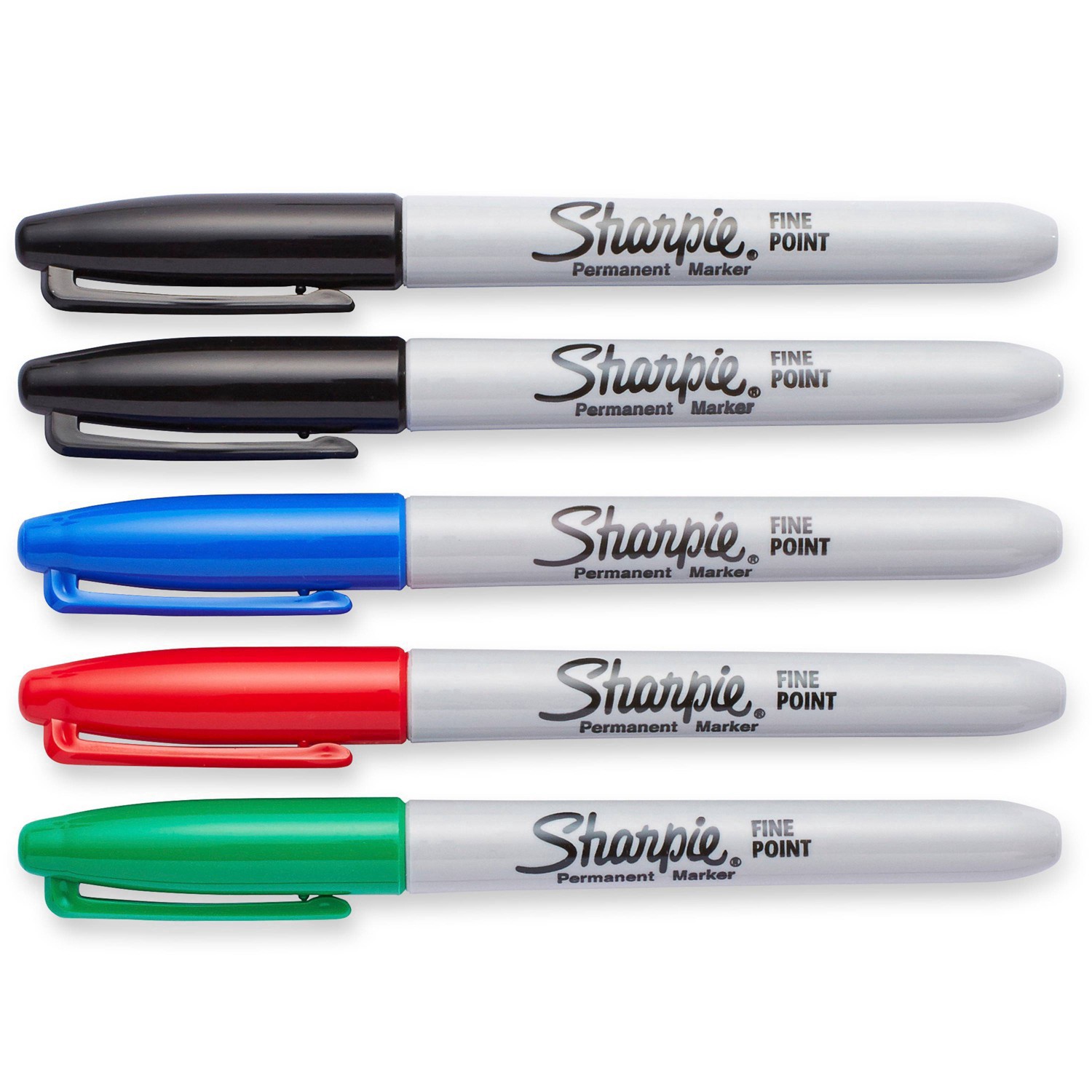 slide 9 of 47, Sharpie 5pk Permanent Markers Fine Tip Multicolored, 5 ct