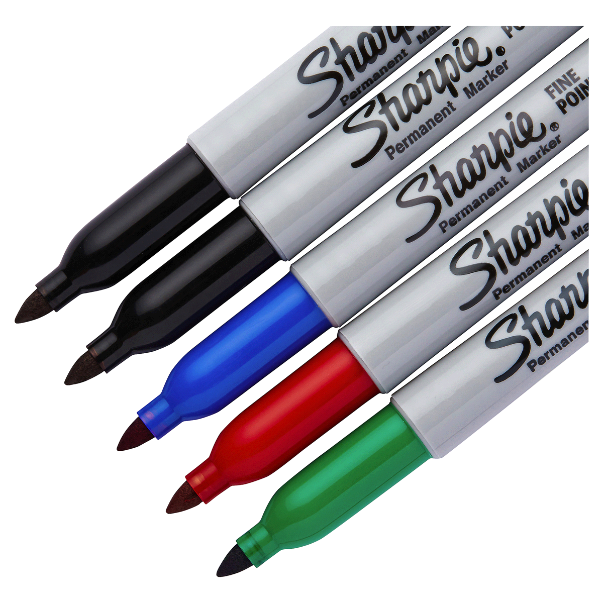 slide 2 of 47, Sharpie 5pk Permanent Markers Fine Tip Multicolored, 5 ct