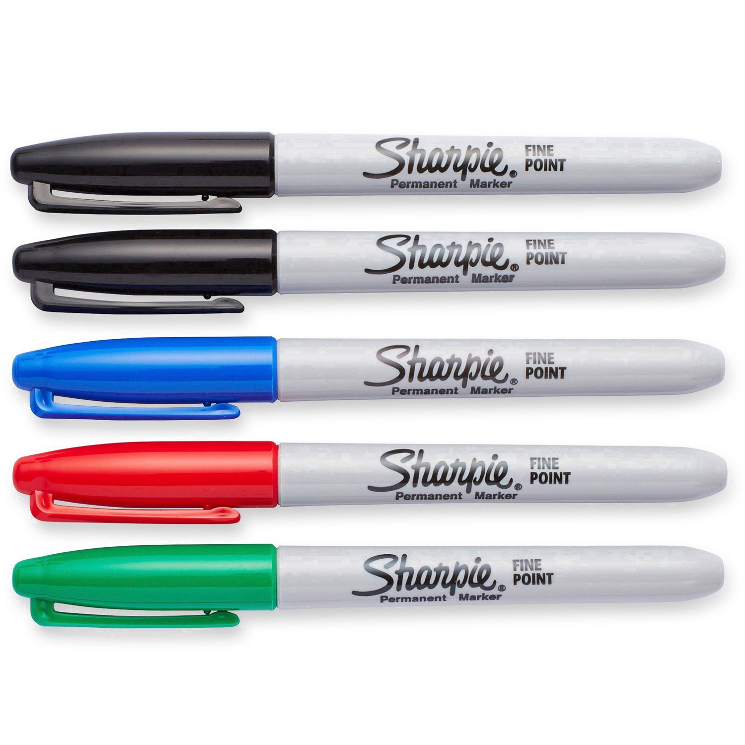 slide 44 of 47, Sharpie 5pk Permanent Markers Fine Tip Multicolored, 5 ct