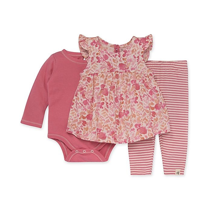 slide 1 of 2, Burt's Bees Baby Newborn Wild Floral Tunic, Bodysuit and Legging Set, 1 ct