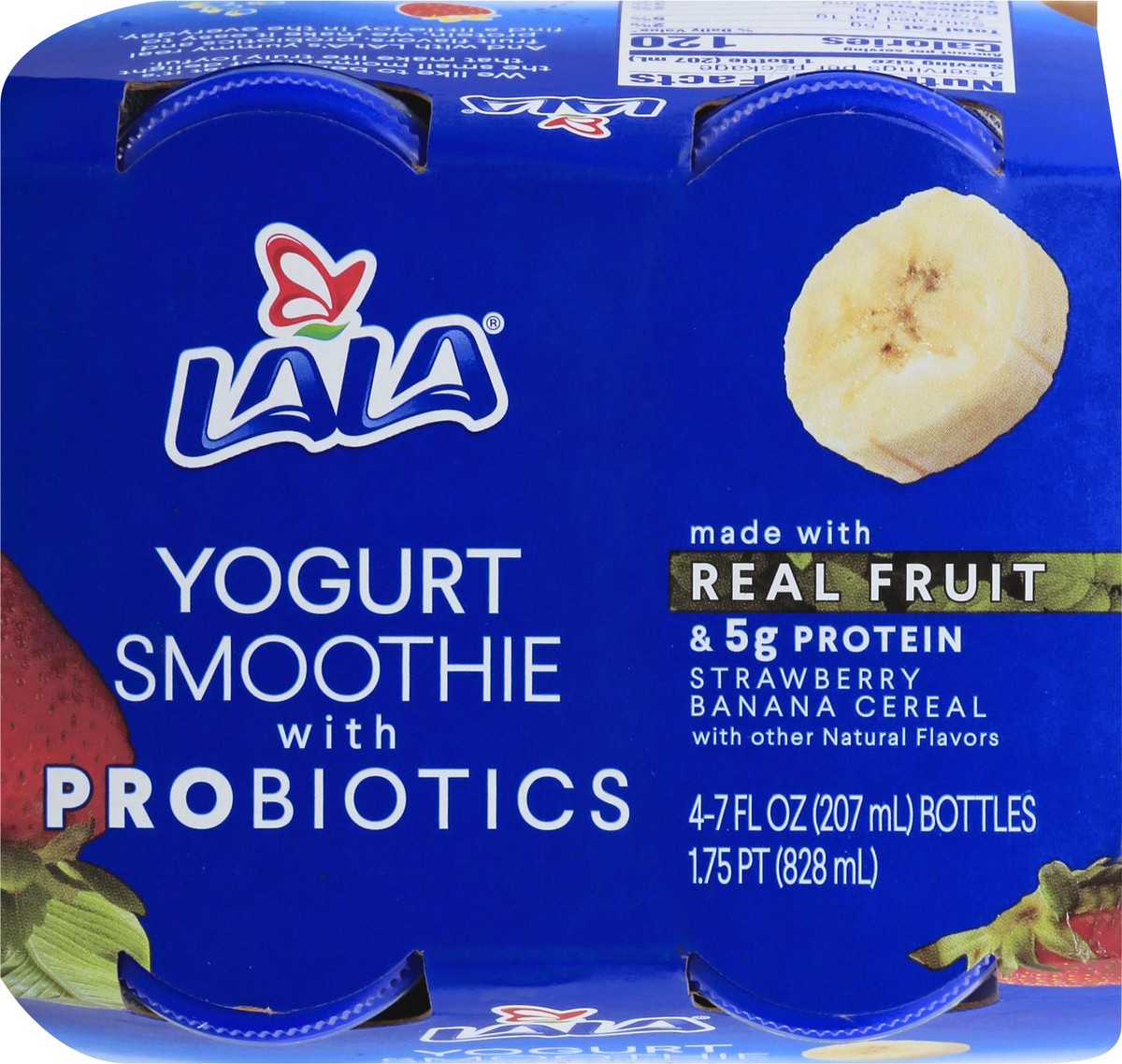 slide 7 of 10, LALA Strawberry Banana Cereal Yogurt Smoothie 4 pack, 4 ct