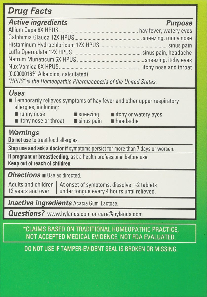 slide 4 of 9, Hyland's Naturals Seasonal Allergy Relief 60 Tablets, 60 ct