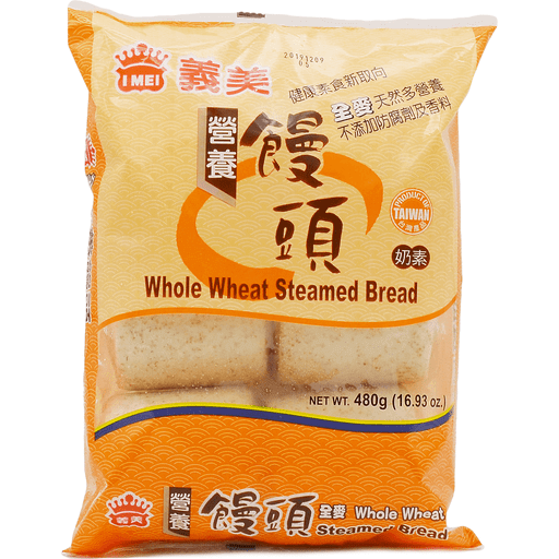 slide 1 of 1, I Mei Frozen Whole Wheat Steamed Bread, 480 gram