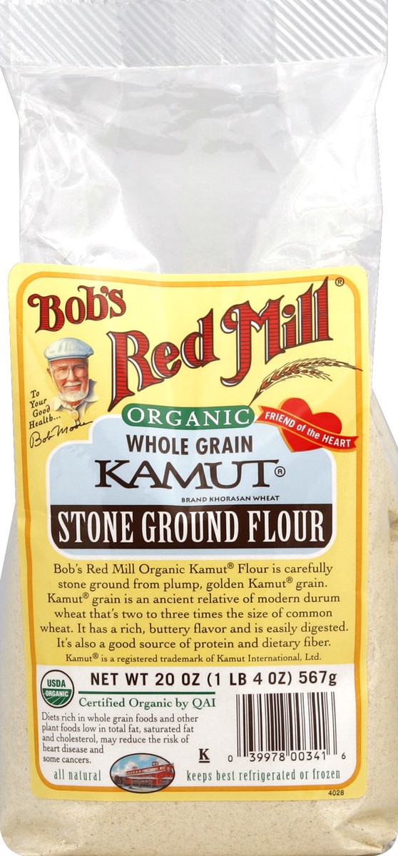 slide 5 of 5, Bob's Red Mill Organic Whole Grain Kamut Stone Ground Flour, 20 oz