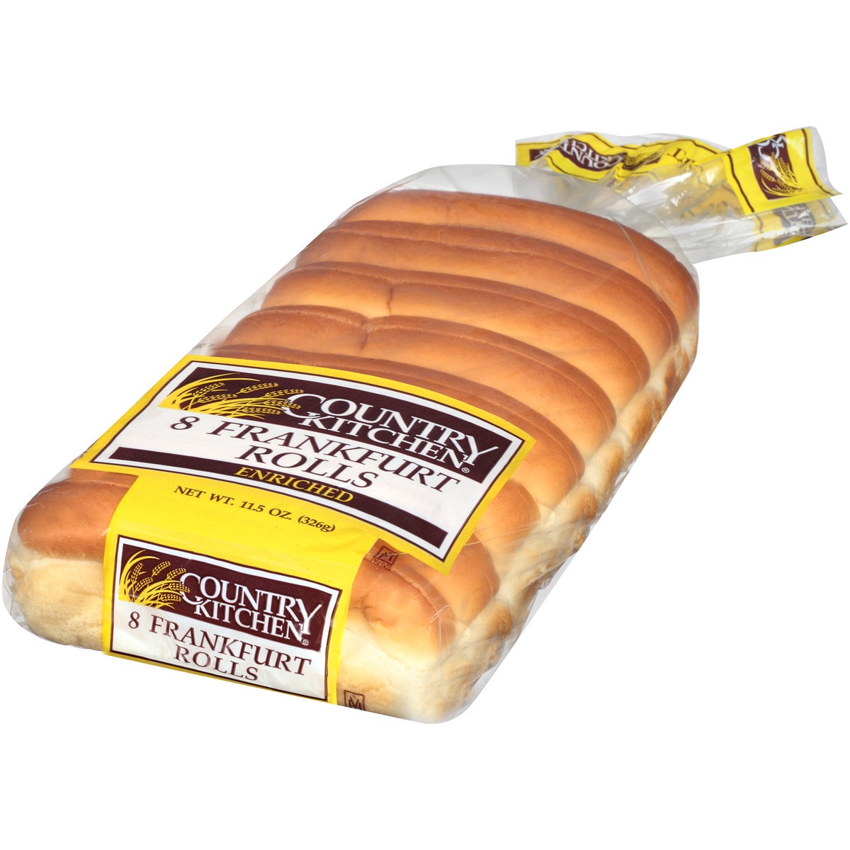 slide 4 of 11, Country Kitchen Frankfurt Rolls, White Bread Hot Dogs Buns, 8 Count, 8 ct