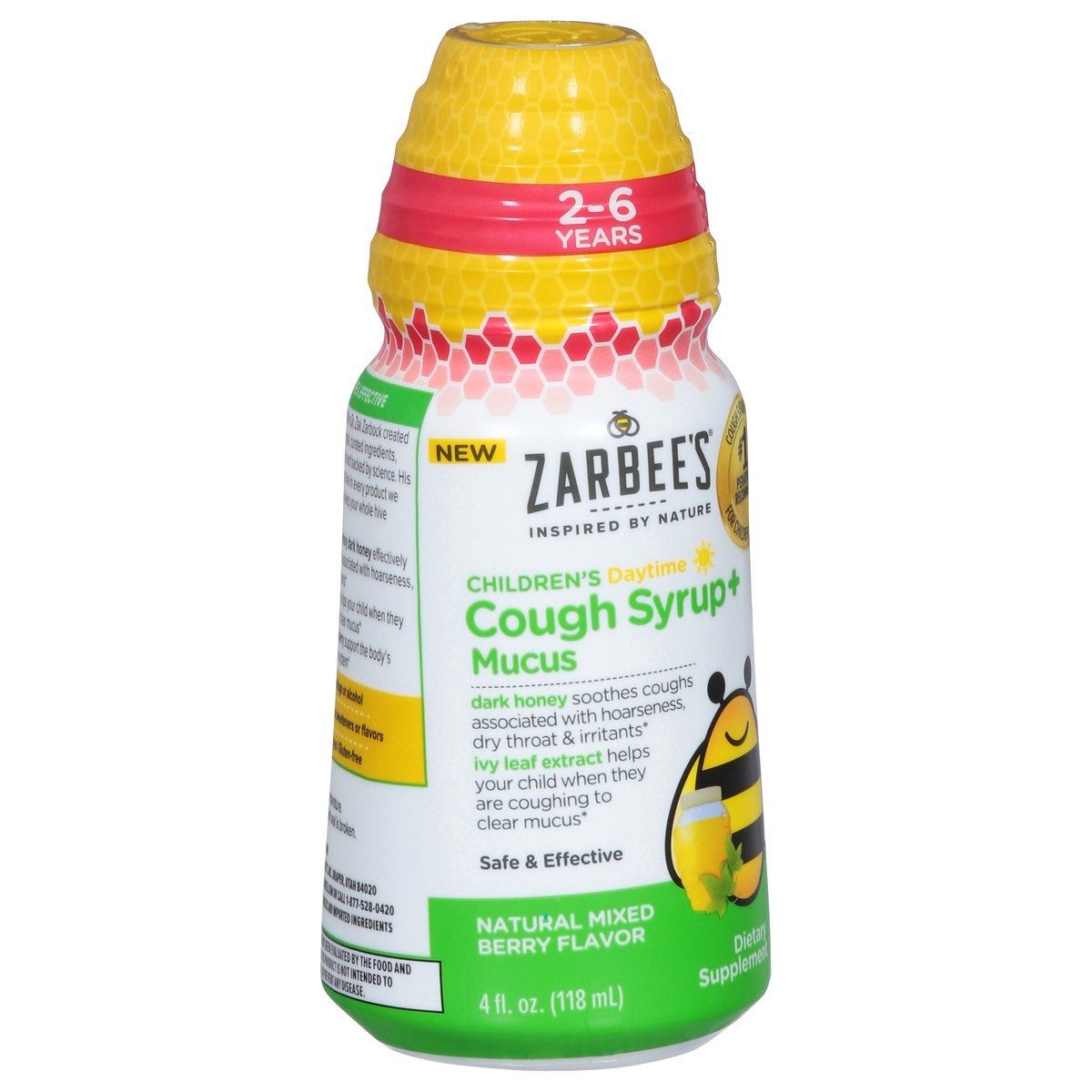 slide 12 of 15, Zarbee's Naturals Daytime Children's Natural Mixed Berry Flavor Cough Syrup + Mucus 4 fl oz, 4 fl oz