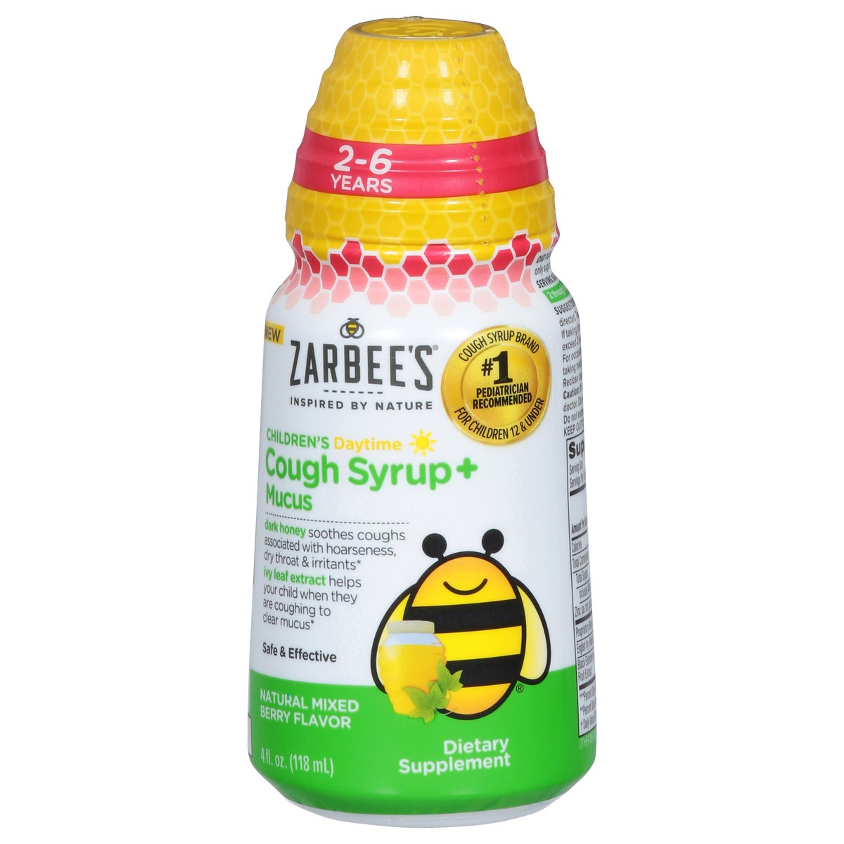 slide 8 of 15, Zarbee's Naturals Daytime Children's Natural Mixed Berry Flavor Cough Syrup + Mucus 4 fl oz, 4 fl oz