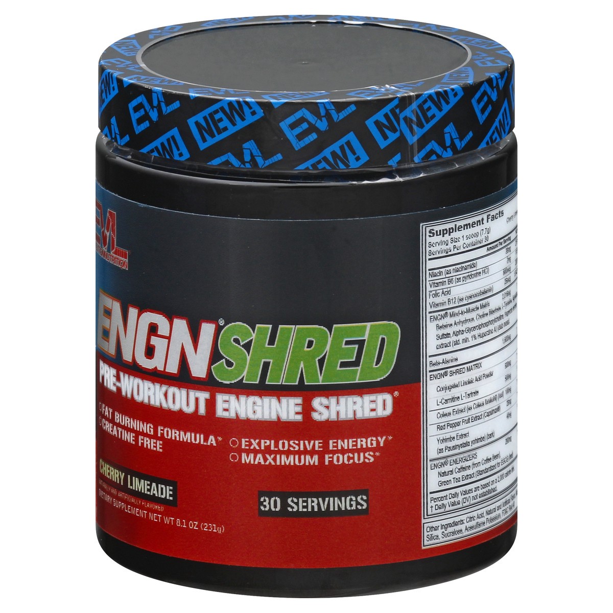 slide 12 of 12, Evlution Nutrition Engine Shred Cherry Limeade Pre-Workout Powder 8.1 oz, 8.1 oz