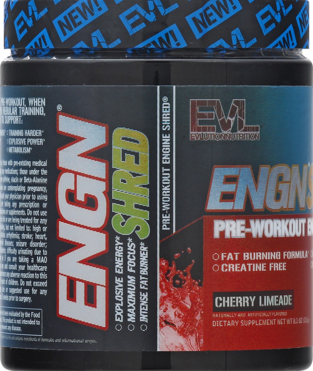 slide 9 of 12, Evlution Nutrition Engine Shred Cherry Limeade Pre-Workout Powder 8.1 oz, 8.1 oz
