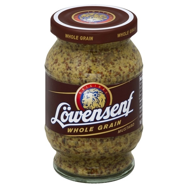 slide 1 of 1, Lowensenf Whole Grain Mustard, 9.34 oz