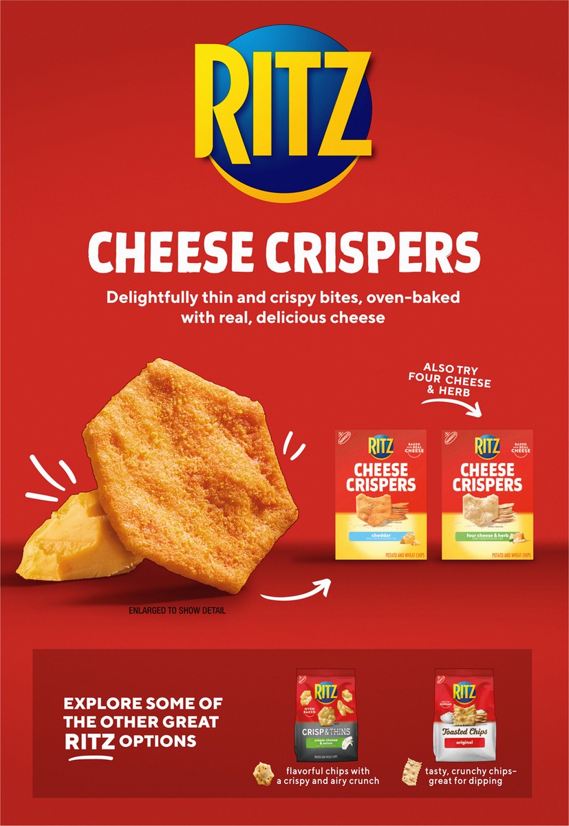 slide 5 of 8, RITZ Cheese Crispers Cheddar Chips, 7 oz, 7 oz