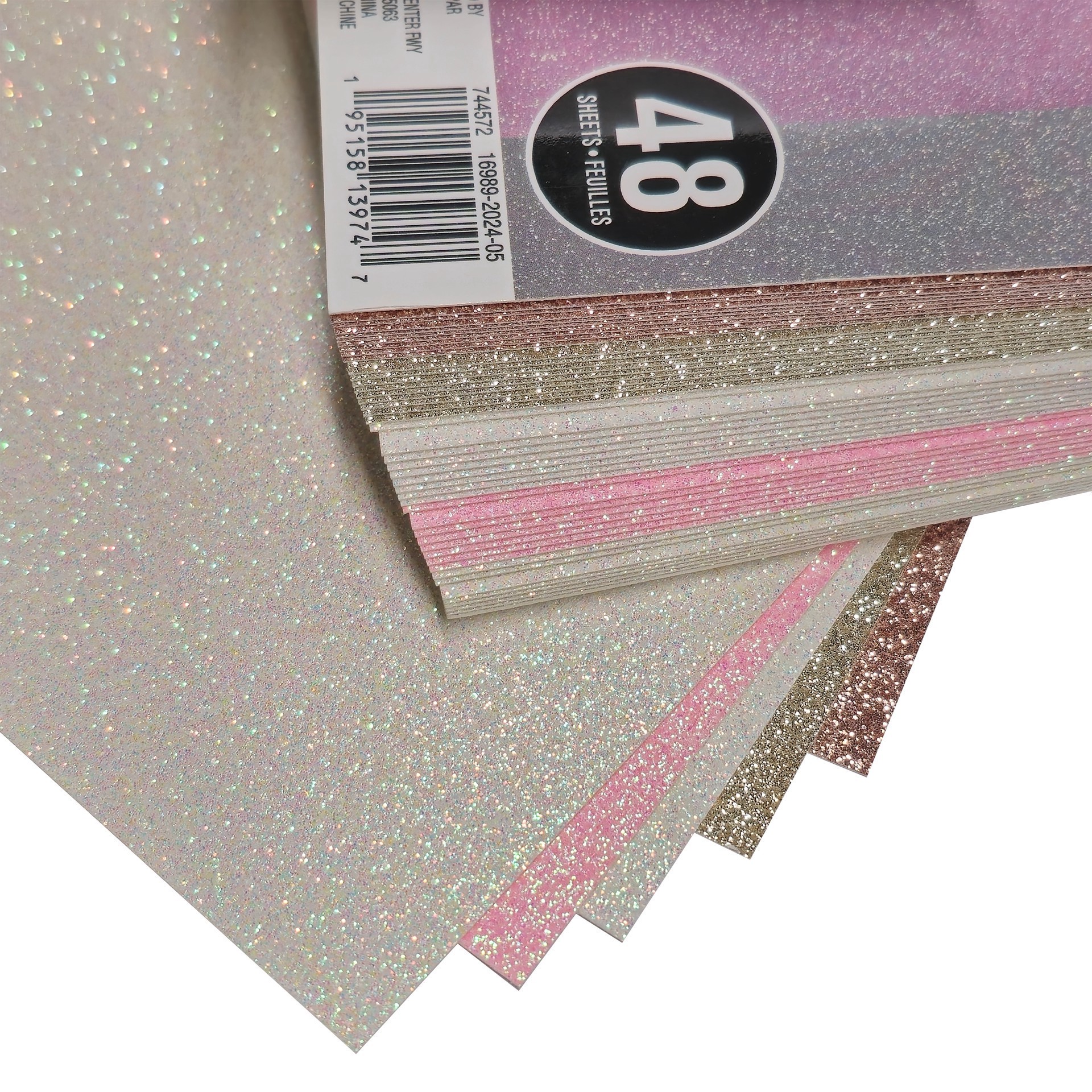 slide 2 of 3, 4.5" X 7" Champagne Glitter Cardstock Paper Pad, 48 Sheets By Recollections, 4.5 in x 7 in