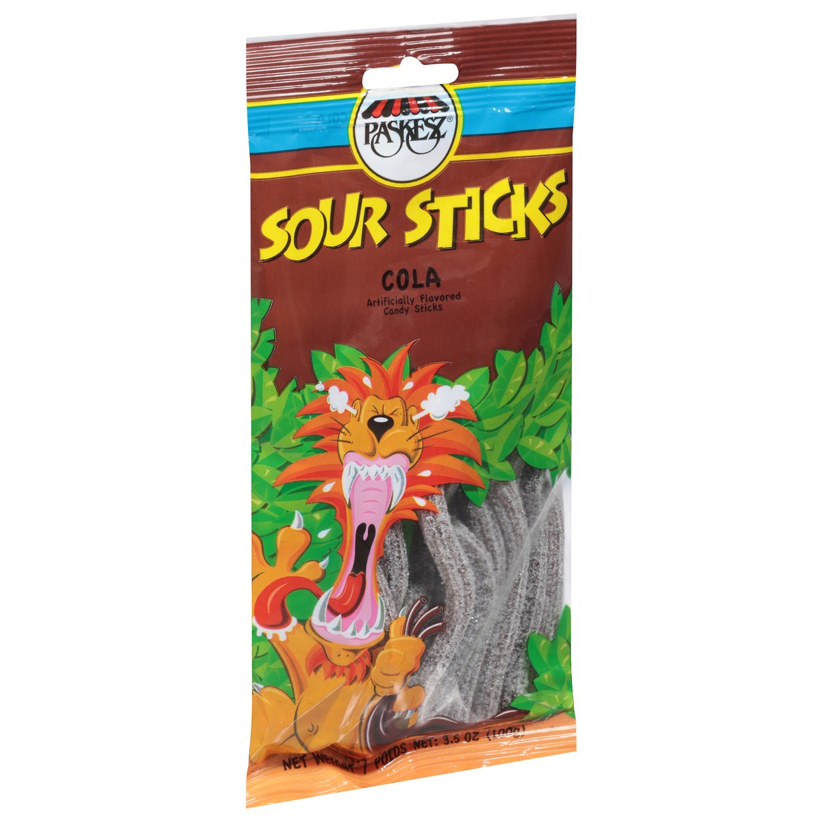 slide 5 of 12, Paskesz Sour Sticks Cola, 3.5 oz