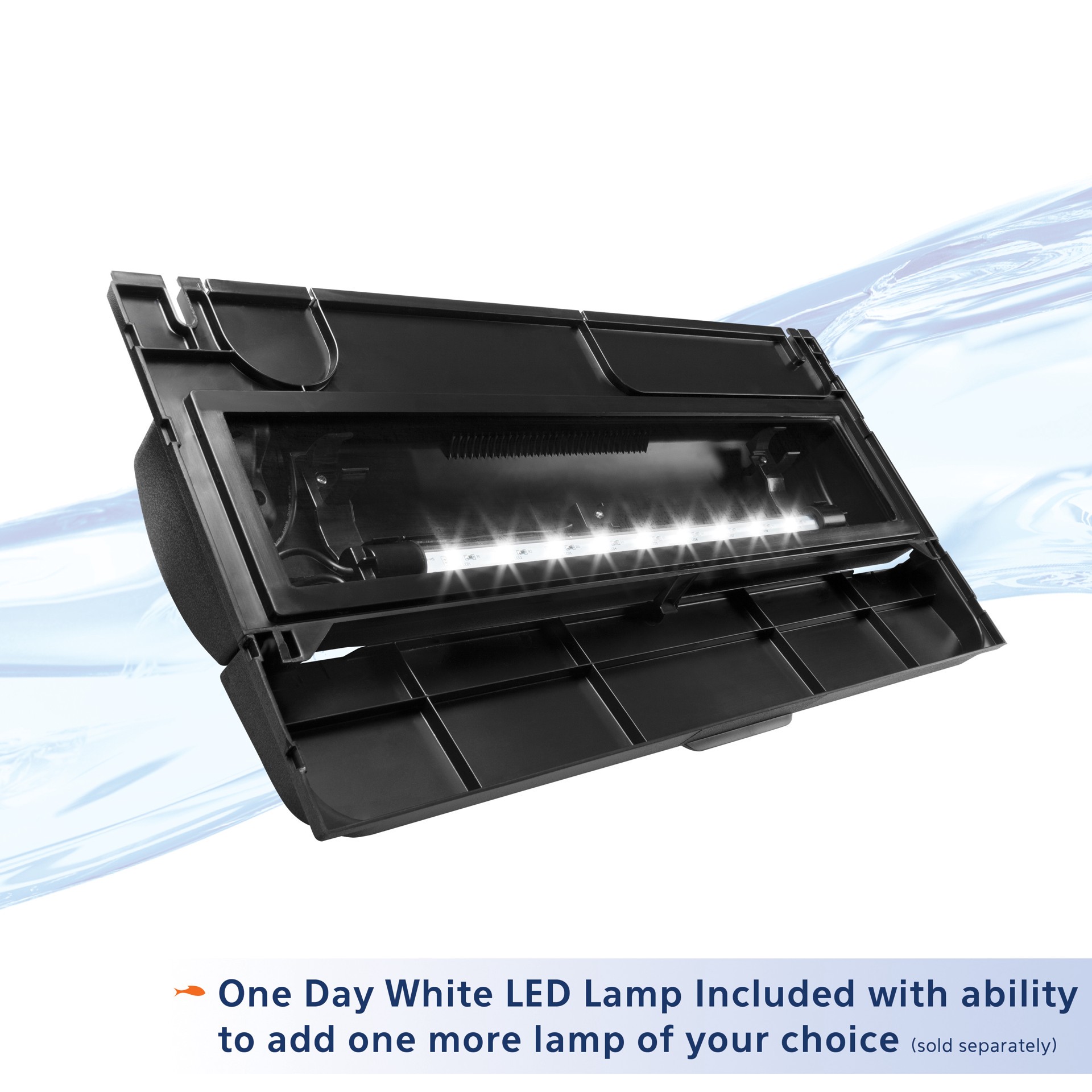 slide 9 of 9, Aqueon LED Deluxe Full Aquarium Hoods 20 Inches, 1 ct