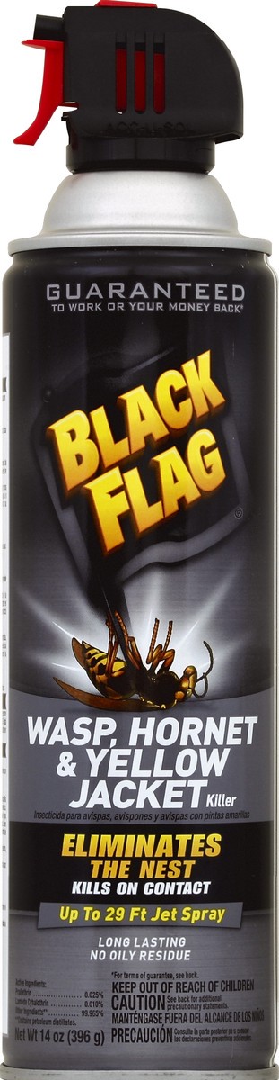 slide 1 of 3, Black Flag Wasp, Hornet & Yellow Jacket Killer, 14 oz