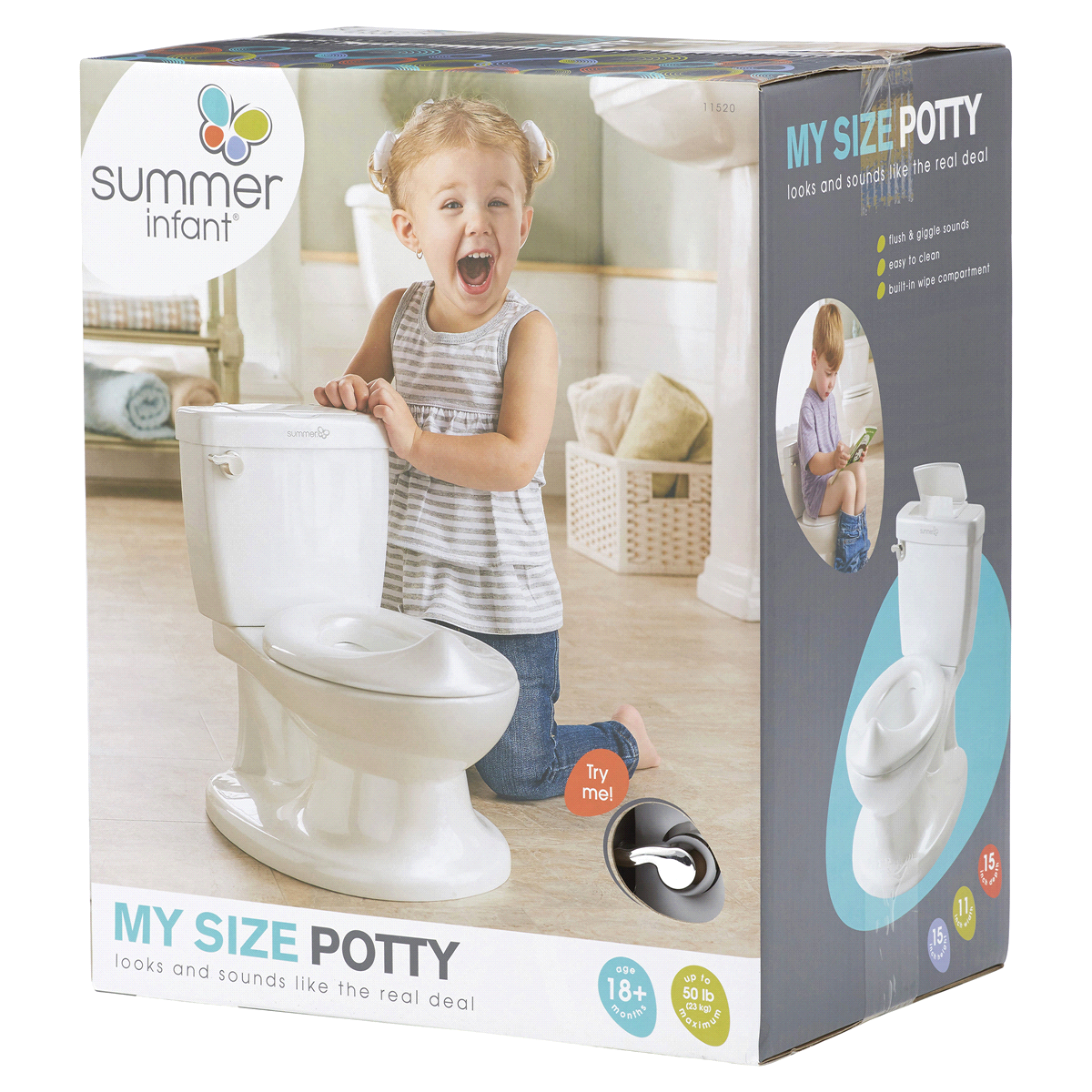 slide 3 of 16, Summer Infant Summer My Size Potty - White, 1 ct