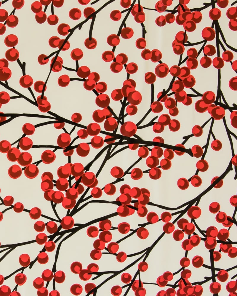 slide 1 of 1, Holiday Home Berry Branches Gift Wrap, 40 in