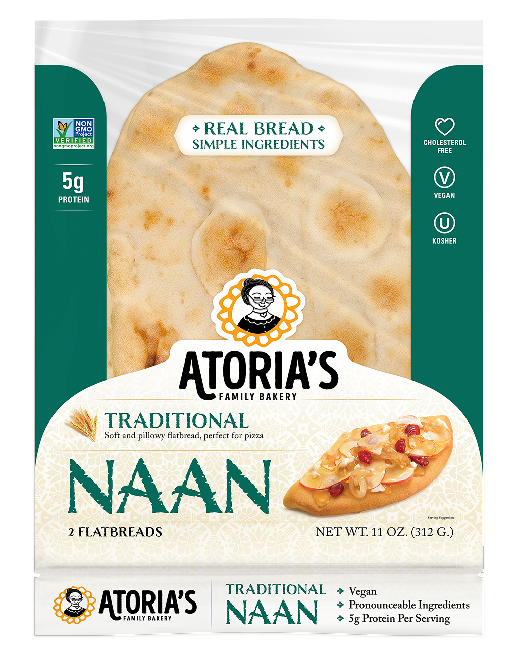 slide 1 of 1, Astorias Naan Traditional, 10 oz