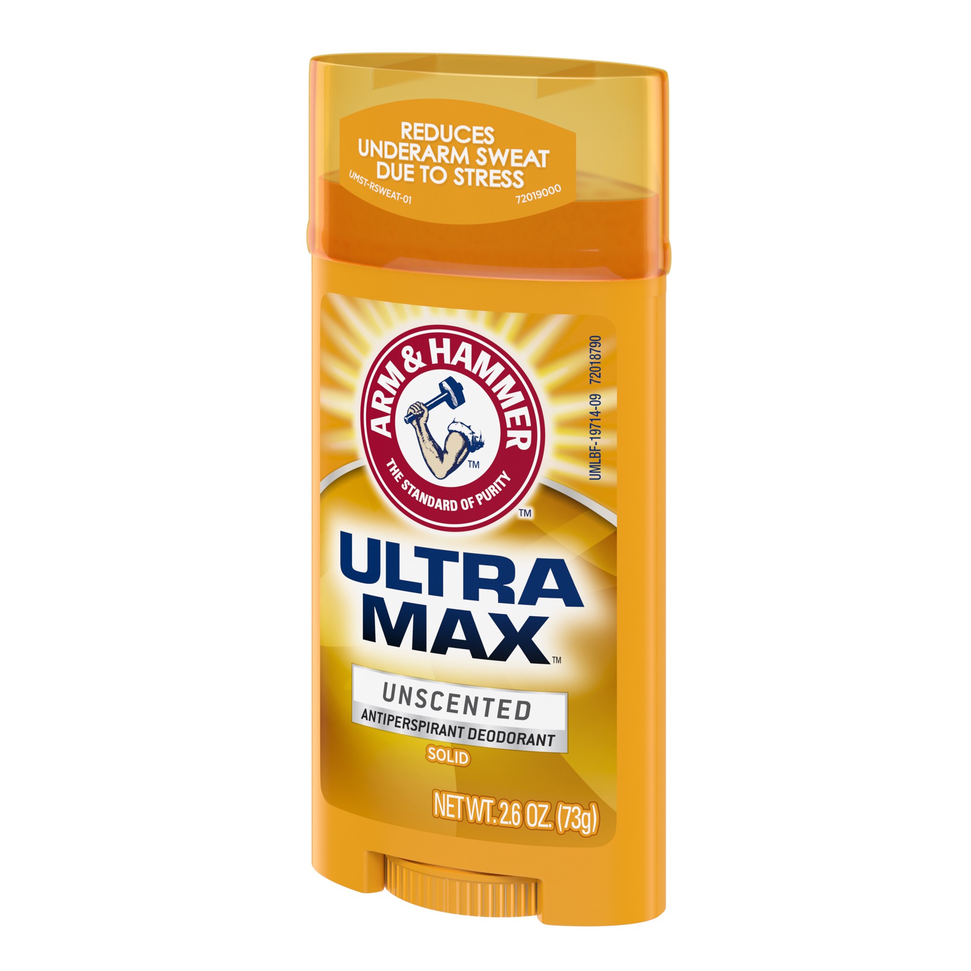 slide 2 of 2, ARM & HAMMER ULTRA MAX Solid Antiperspirant Deodorant, Wide Stick, Unscented, 2.6 oz., 2.6 oz