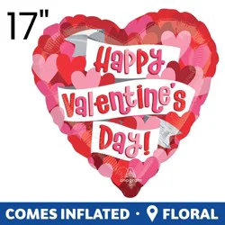 Burton + Burton Playful Hearts Happy Valentine's Day 17 in Heart Shape Balloon