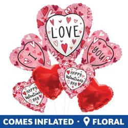 BURTON + BURTON Valentine's Day Love Cluster Balloon Bouquet