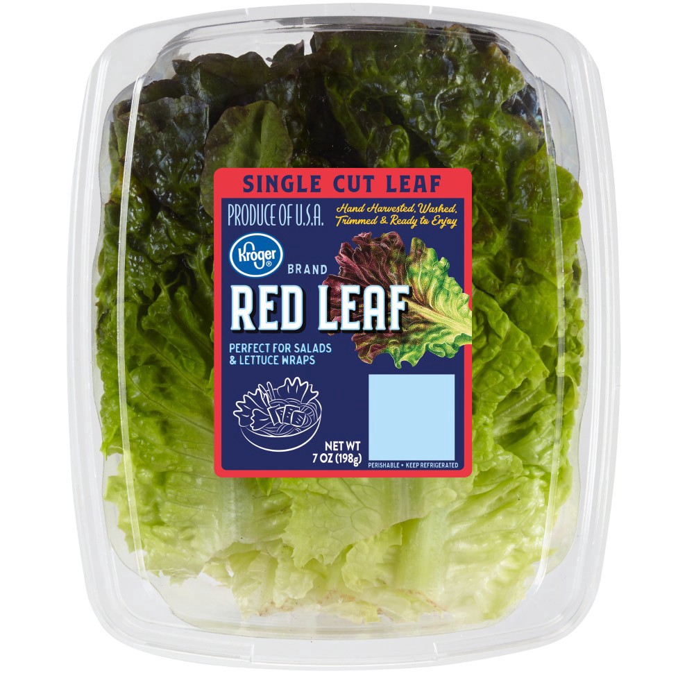 slide 2 of 2, Kroger Single Cut Red Leaf Lettuce, 7 oz