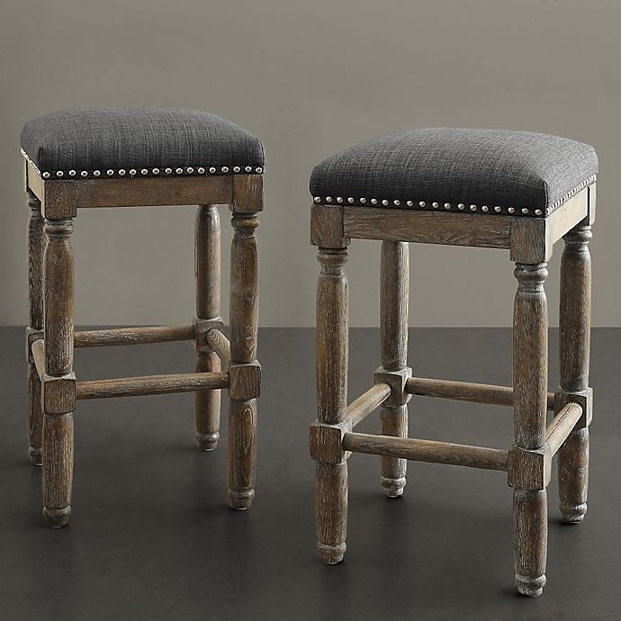 slide 1 of 6, Madison Park Cirque Stools - Grey, 2 ct