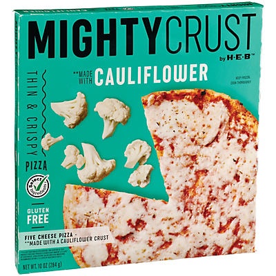 slide 1 of 1, H-E-B Mighty Crust Five Cheese Pizza, 10 oz