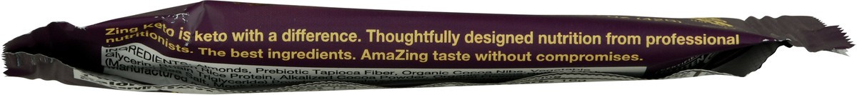 slide 7 of 12, Zing Chocolate Keto Bar Almond Cacao, 1.41 oz