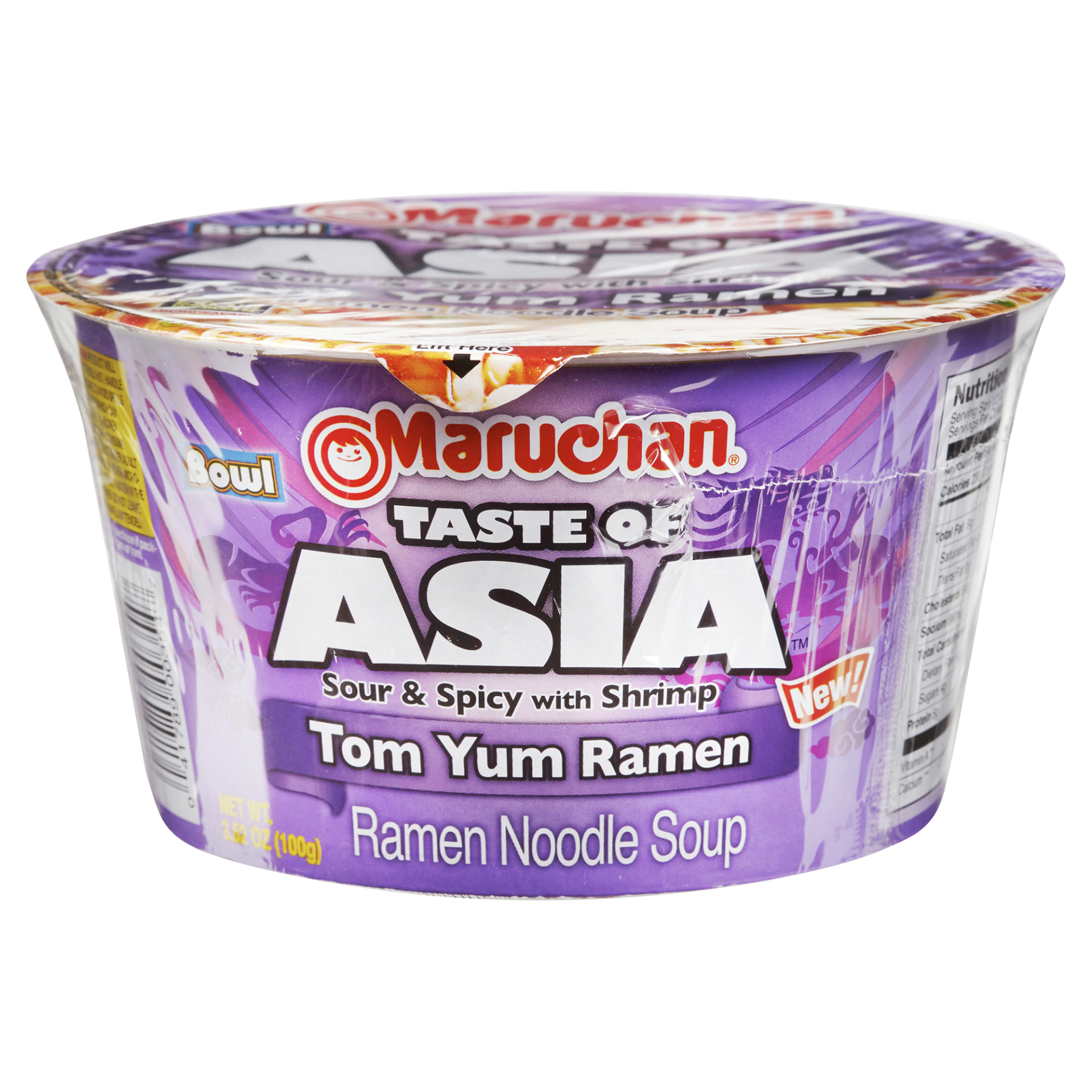 slide 1 of 1, Maruchan Taste of Asia Tom Yum Ramen Sour & Spicy with Shrimp, 3.52 oz