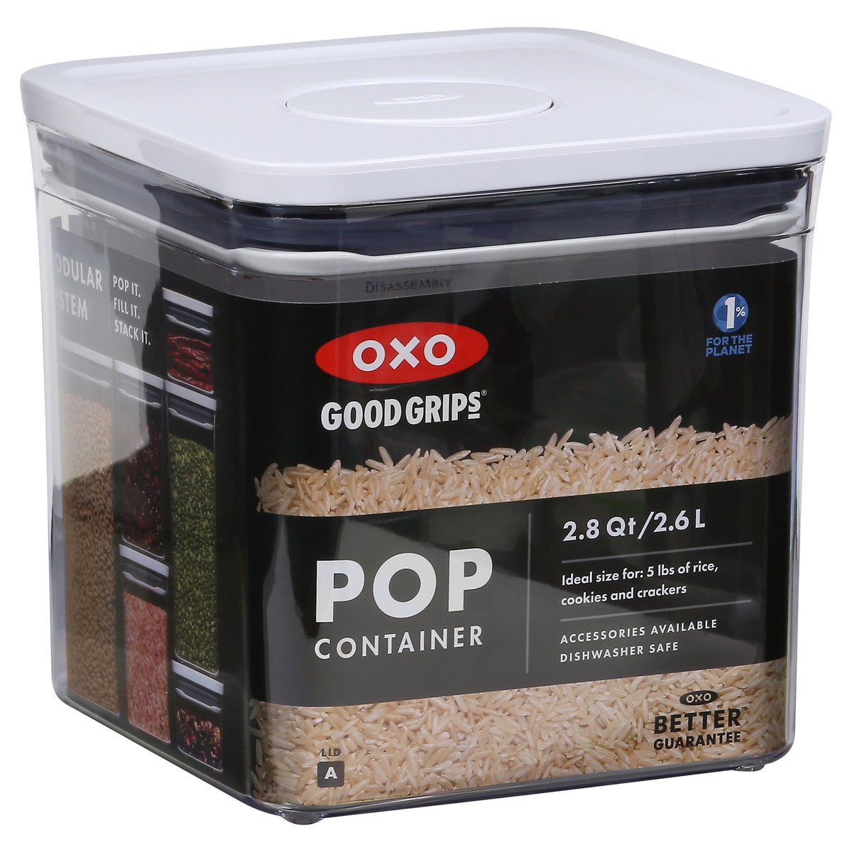 slide 6 of 9, OXO Good Grips 2.8 Quart Lid A Pop Container 1 ea, 1 ct