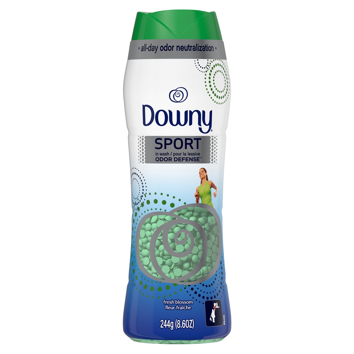 slide 1 of 1, Downy Sport Fresh Blossom In-Wash Scent Booster Beads, 8.6 oz