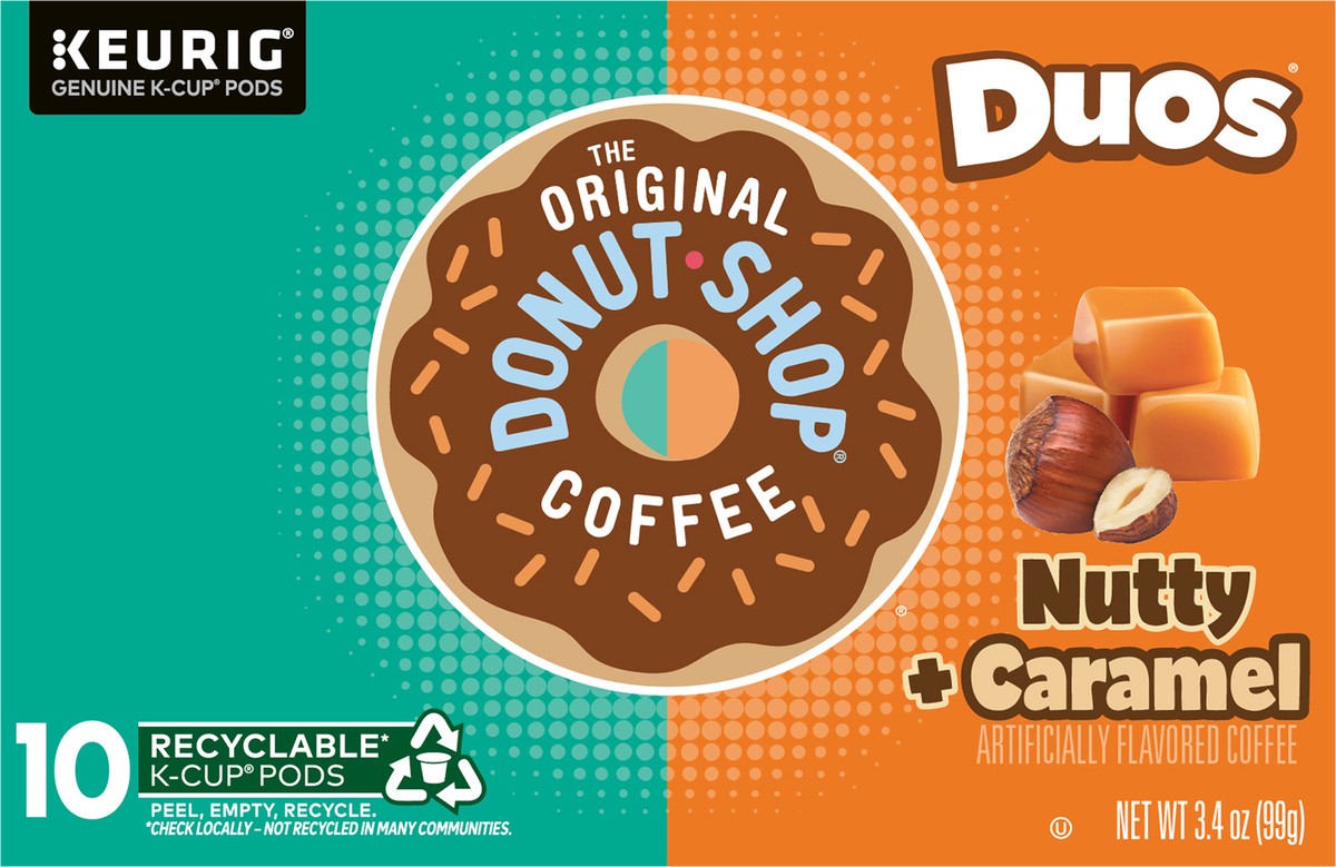 slide 5 of 11, The Original Donut Shop Duos Nutty + Caramel Keurig Single-Serve K-Cup Pods, Light Roast Coffee- 10 ct, 10 ct