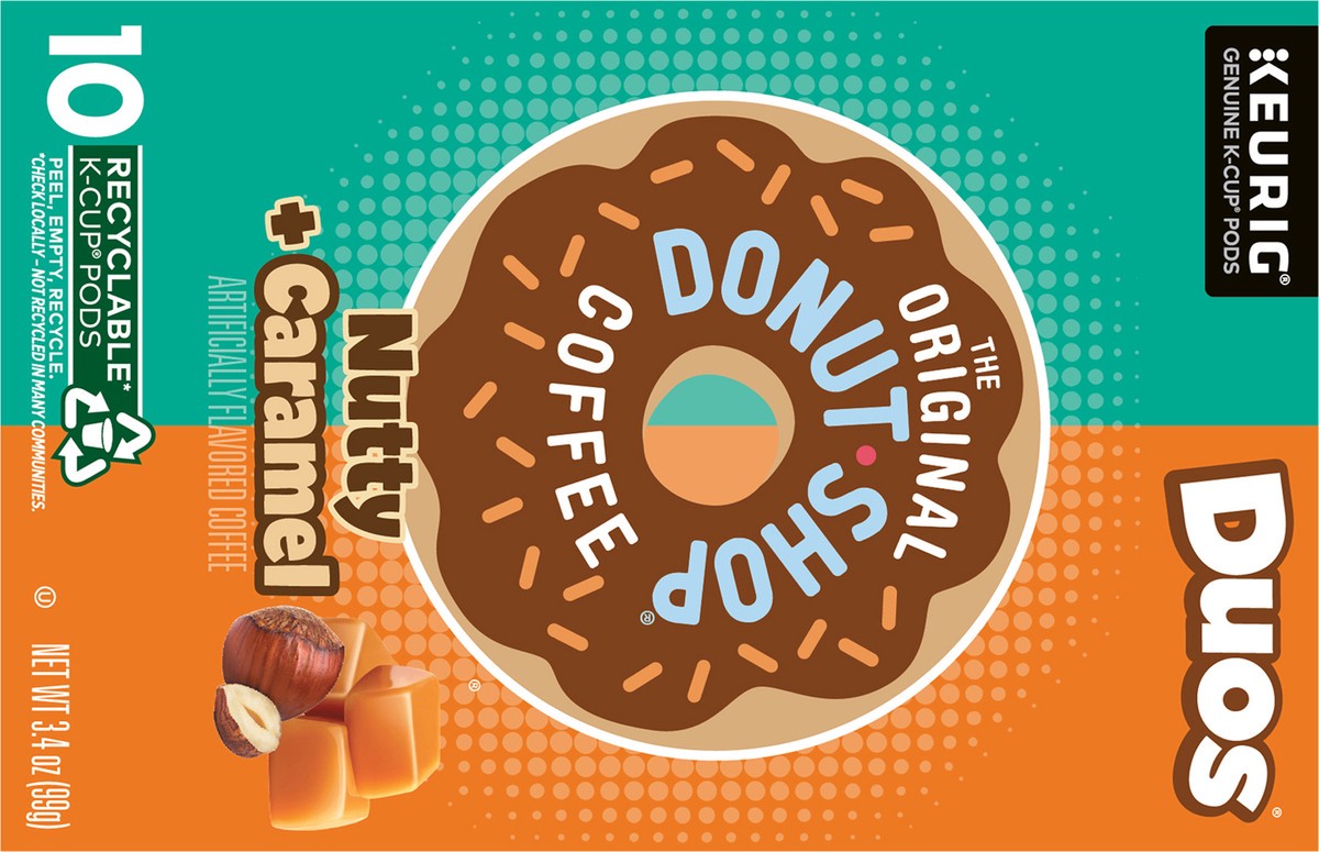 slide 6 of 11, The Original Donut Shop Duos Nutty + Caramel Keurig Single-Serve K-Cup Pods, Light Roast Coffee- 10 ct, 10 ct