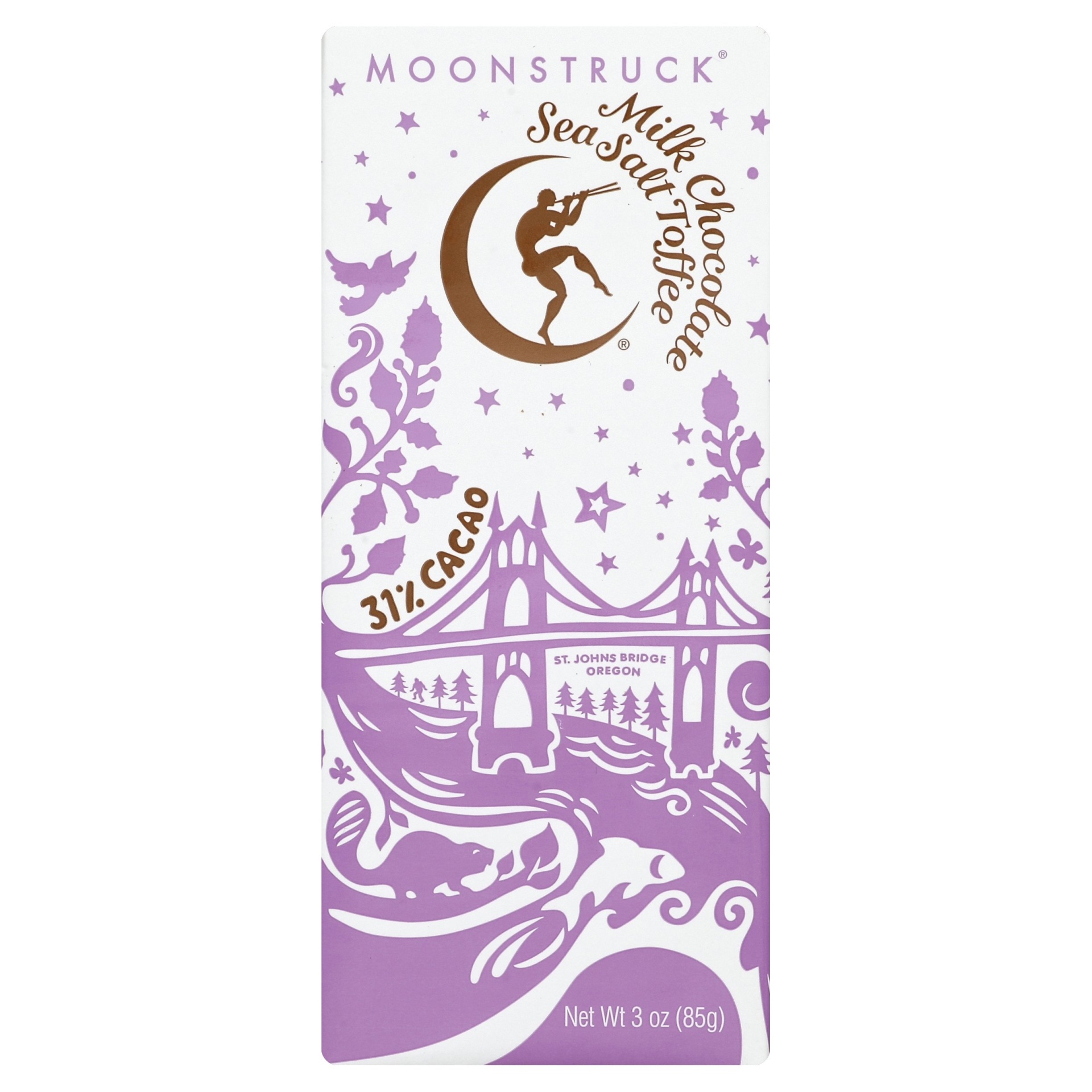 slide 1 of 1, Moonstruck Sea Salt Toffee Dark Chocolate Bar, 3 oz
