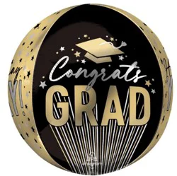 Stripes on Stripes Graduation Orbz Balloon