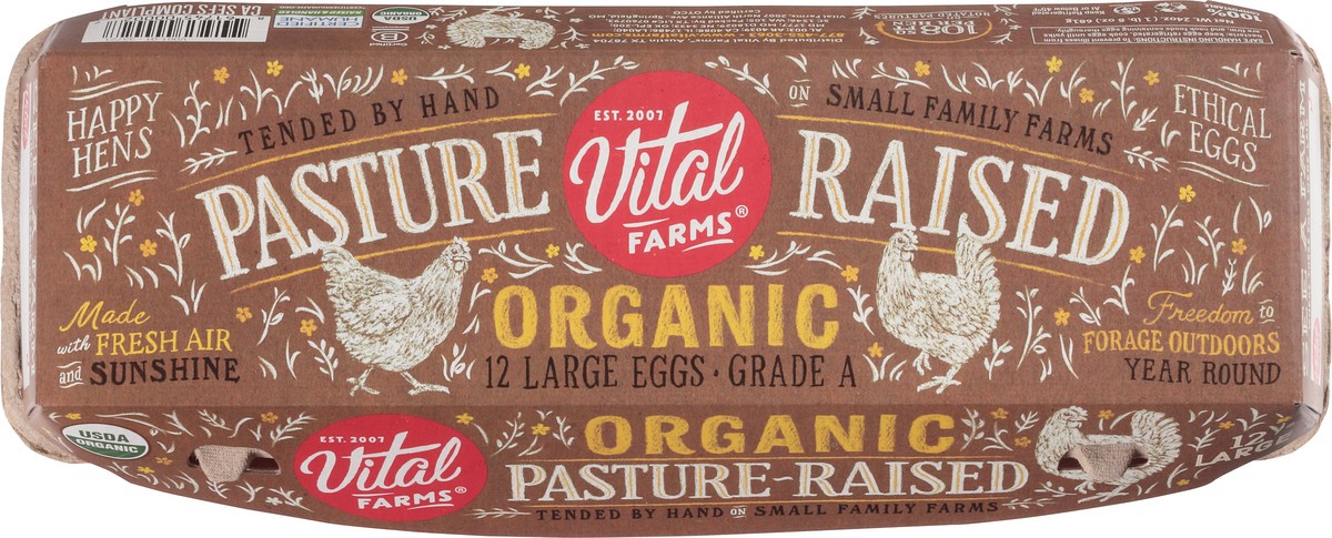 slide 8 of 8, Vital Farms Pasture-Raised Organic Eggs 12 ea, 12 ct