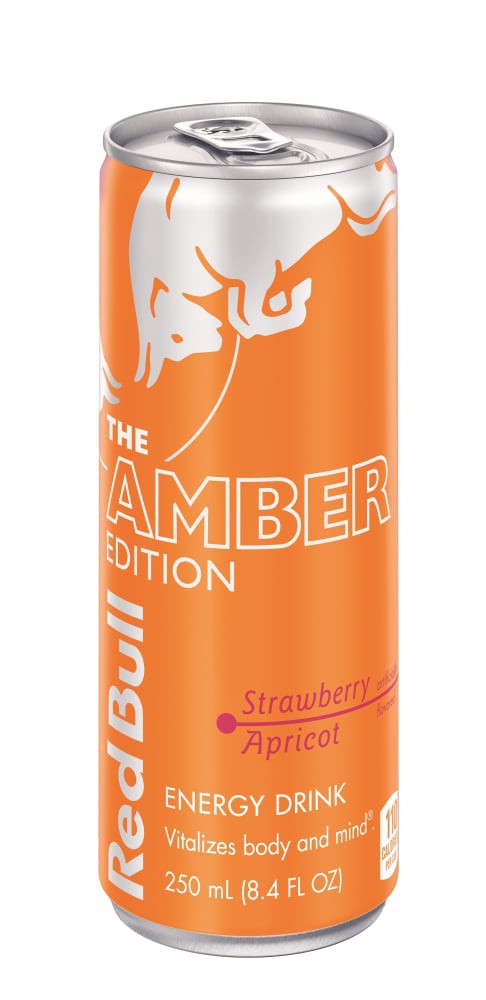slide 3 of 6, Red Bull Amber Edition Strawberry Apricot Energy Drink, 8.40 fl oz