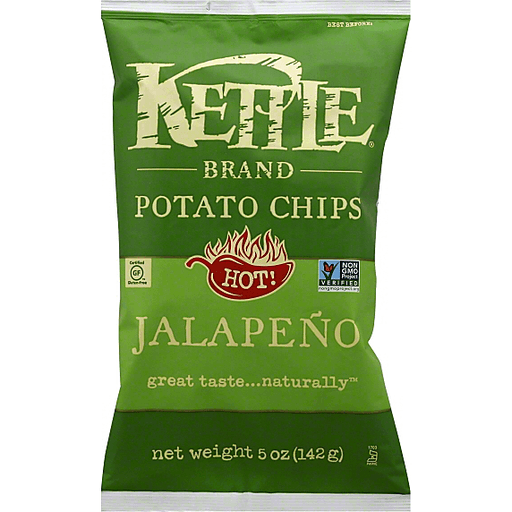 slide 2 of 2, Kettle Brand Potato Chips Hot Jalapeno, 5 oz