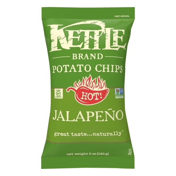 slide 1 of 2, Kettle Brand Potato Chips Hot Jalapeno, 5 oz