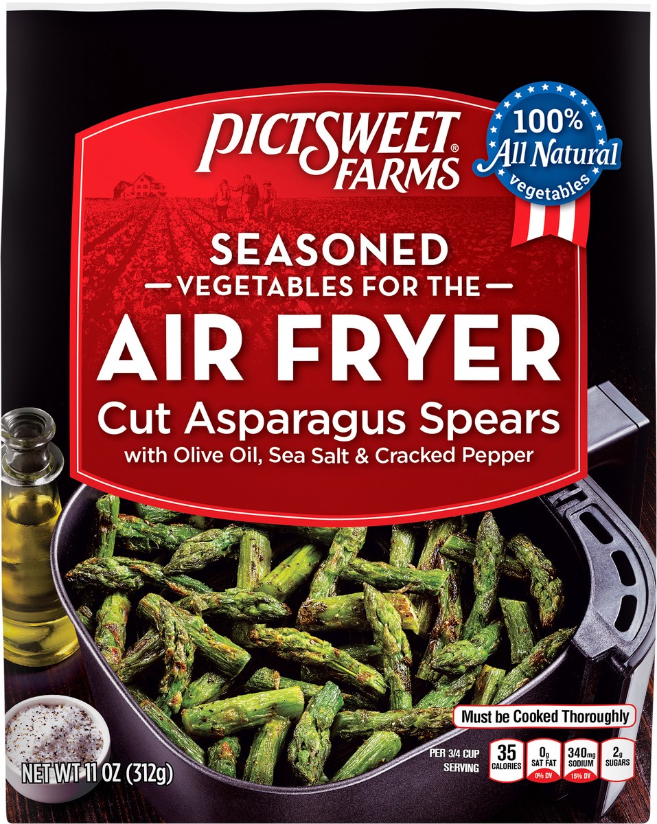 slide 3 of 3, PictSweet Seasoned Cut Asparagus Spears with Salt & Cracked Pepper, 11 oz