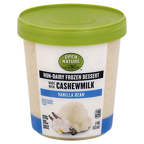 slide 1 of 1, Open Nature Frozen Dessert Cashewmilk Vanilla Bean, 1 pint