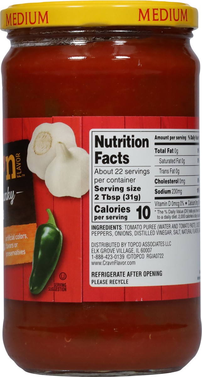 slide 4 of 9, Crav'n Flavor Salsa, Thick & Chunky, Medium 24 Oz, 24 oz