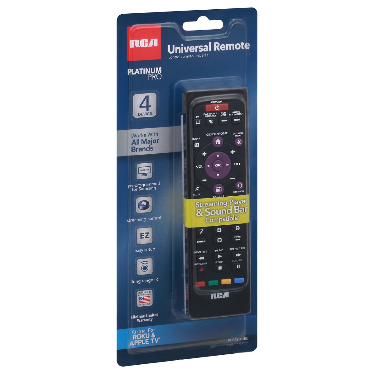 slide 2 of 9, RCA PlatinumPro 4-Device Universal Streaming Remote, 1 ct