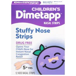 Dimetapp Children''s Drug Free Stuffy Nasal Strips 12 Kids Nasal Strips