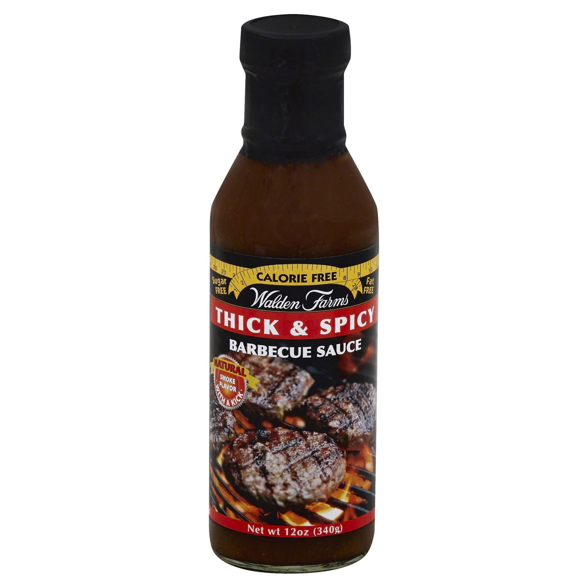 slide 1 of 1, Walden Farms Thick And Spicy Barbeque Sauce, 12 oz