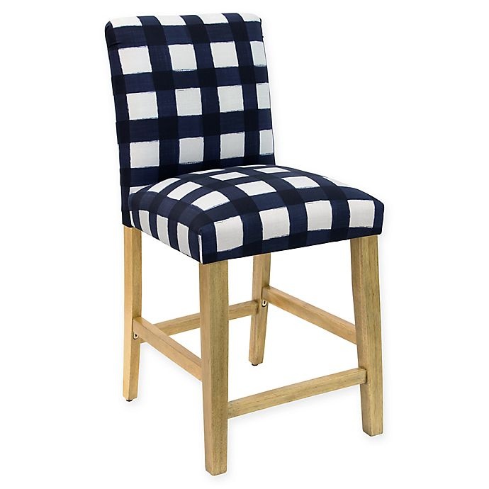 slide 1 of 4, Skyline Furniture Becker Counter Stool - Buffalo Square Blue, 1 ct