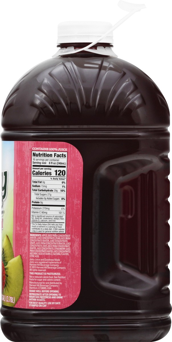 slide 2 of 13, Juicy Juice 100% Juice, Kiwi Strawberry, 128 Fl Oz Bottle, 128 fl oz